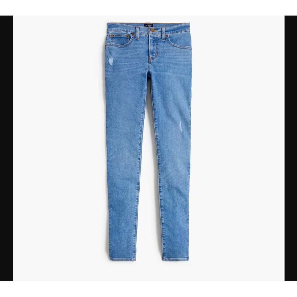 J Crew NEW NWT Womens 25 Blue 8" Mid Rise Skinny Straight Leg Jeans